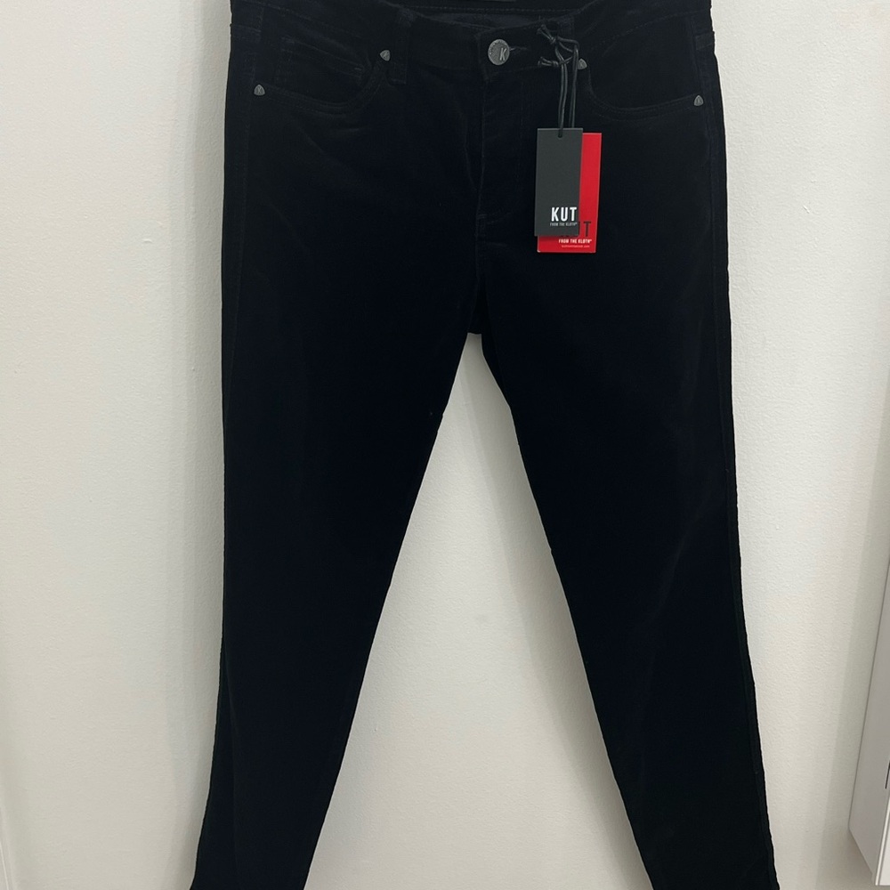 Kut from the Kloth Black Straight Leg Corduroy Women's Jeans - Picture 15 of 16